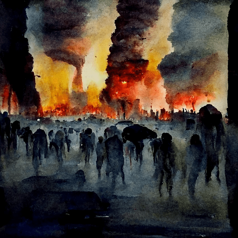 Watercolor of the Apocalypse