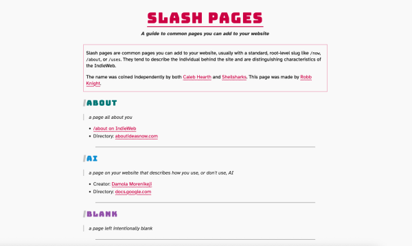 Slashpages