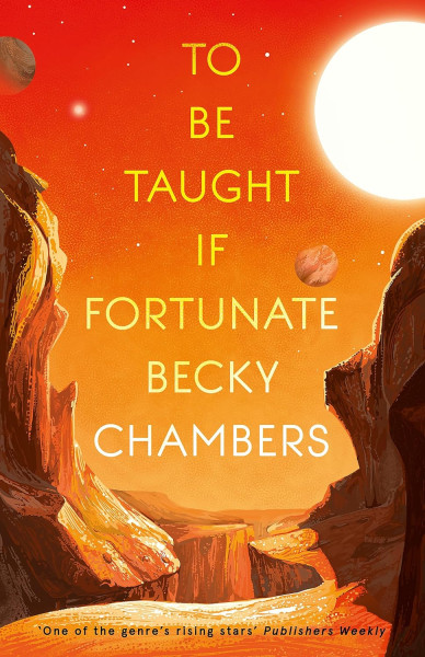 I  *loved*  this little book, I grabbed it some time after finishing the first Wayfarer from the same author, so I knew from the get go her brand of slice of life sci-fi but I was starting to miss the positivity in my life 😅

This one was about four astronauts exploring four planets in a row for potential future spot for us. I thought it would go wilder but in the end I liked that the rollercoaster ride was replaced with scientific study of the actual planets.
It was really cool to feel part of the crew as you follow their explanations and experiments, as well as reflect on the kind of life and sacrifice they made by leaving Earth for so long with so many dangers just to help mankind “someday maybe”. So I found the book’s exploration of that really interesting and it reminded me a lot of Solaris which had a lot of these reflections around our place in relation to the greater forces and mystery of the universe. 

I think it’s a short enough book that even the most detractor of Becky Chambers’s style would still be able to glide through it and appreciate but I’m sure I’m biased 😛 Anyway I recommend!!