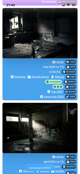 <p>Was just checking something on my website and it's like the matrix glitched under my feet?? 😅 feels like I took the same photo twice.. but not <a href="https://pixelfed.de/discover/tags/photography?src=hash" title="#photography" target="_blank" rel="noopener noreferrer">#photography</a></p>