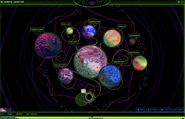 Absolutely adore the retro design, especially the planets navigation. Whole bunch of content to find, and completely unique pages and toys to tinker with, overall a lot of fun to explore!