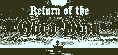 I waited like 7 years for sale on Obra Dinn 🚢 i thought after all this time i’d maybe still be disappointed but no it’s such just an excellent well crafted puzzle/detective game 😭 it’s top tier.

You’re on a ship coming back with everybody gone and you have to solve all 50 deaths by going into flashbacks of the time of their death to slowly collect the truth of what happen in disorder, it’s really super such a unique but captivating game 🙏 and the completely unique visual style really sells it on top, it can be so pretty at times even in monochrome.

it's like doing 50 puzzles at once but all the pieces are shuffled into one pile basically. But with sea monsters and magic death watches.